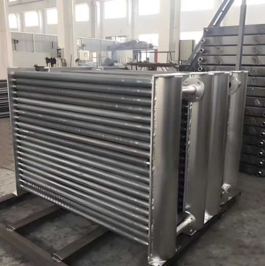 Finned steam heat exchanger